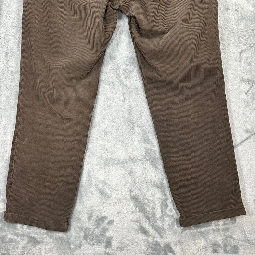 Eredi Pisano Roma Mens Brown Corduroy Slim Fit Pants Taglia 54 Made in Italy